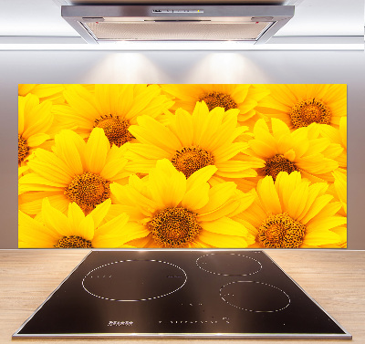 Crédence cuisine en verre Tournesol