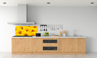 Crédence cuisine en verre Tournesol