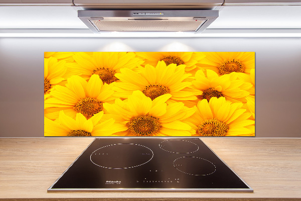 Crédence cuisine en verre Tournesol