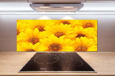 Crédence cuisine en verre Tournesol