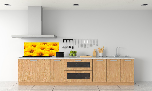 Crédence cuisine en verre Tournesol