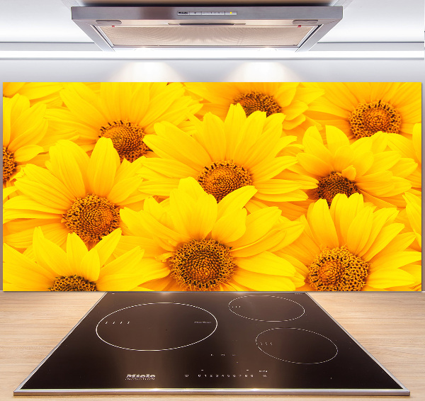 Crédence cuisine en verre Tournesol