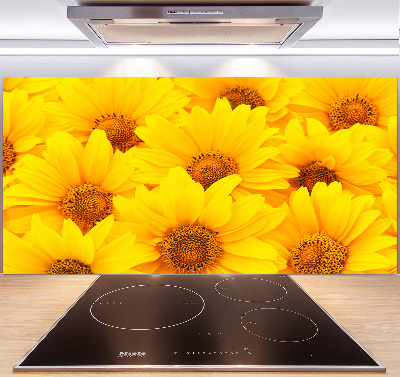 Crédence cuisine en verre Tournesol