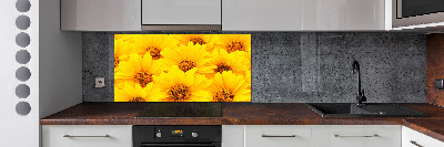Crédence cuisine en verre Tournesol