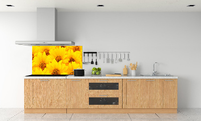 Crédence cuisine en verre Tournesol