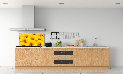 Crédence cuisine en verre Tournesol