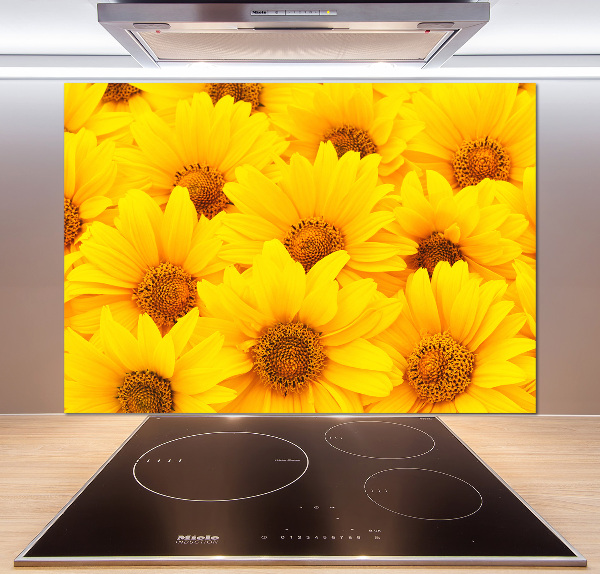 Crédence cuisine en verre Tournesol
