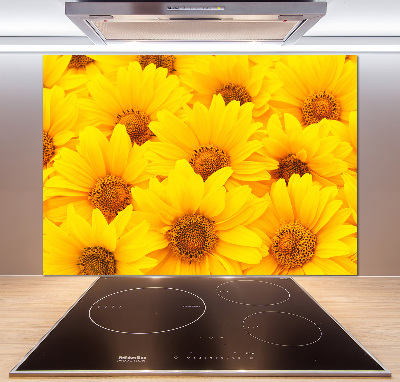Crédence cuisine en verre Tournesol