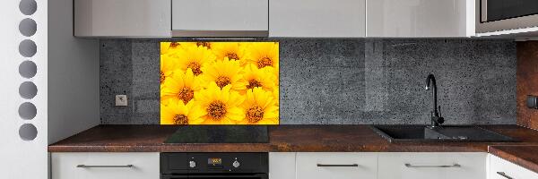 Crédence cuisine en verre Tournesol