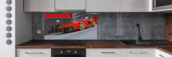 Crédence en verre avec motif Voiture de course