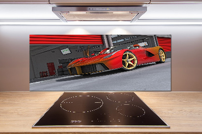 Crédence en verre avec motif Voiture de course