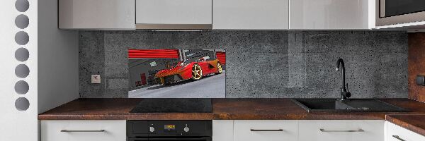 Crédence en verre avec motif Voiture de course