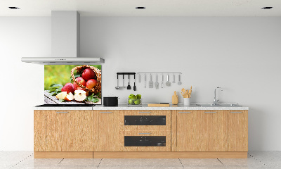Crédence en verre cuisine Pommes dans un panier