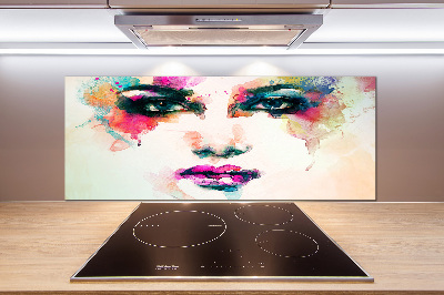 Crédence cuisine en verre Portrait de femme