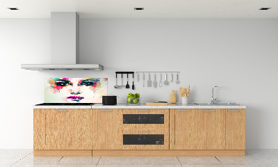 Crédence cuisine en verre Portrait de femme