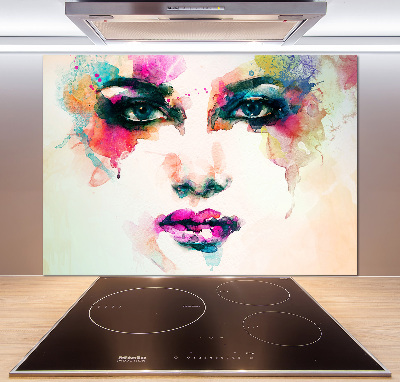 Crédence cuisine en verre Portrait de femme