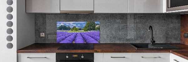 Crédence en verre trempé Champ de lavande