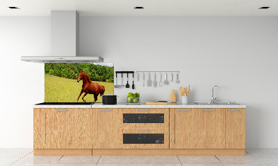 Crédence en verre avec motif Cheval dans un pré