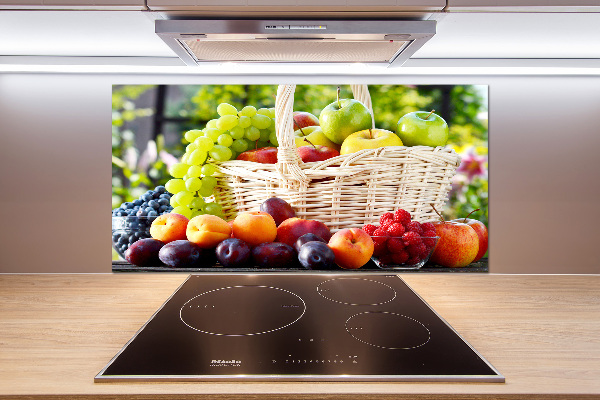 Crédence en verre avec motif Corbeille de fruits