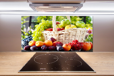 Crédence en verre avec motif Corbeille de fruits