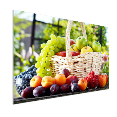 Crédence en verre avec motif Corbeille de fruits