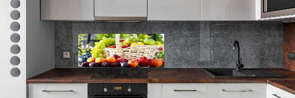 Crédence en verre avec motif Corbeille de fruits