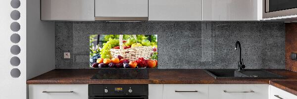 Crédence en verre avec motif Corbeille de fruits