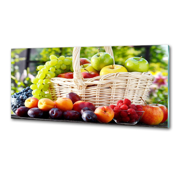 Crédence en verre avec motif Corbeille de fruits