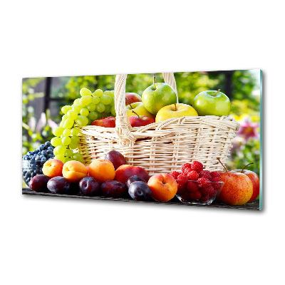 Crédence en verre avec motif Corbeille de fruits