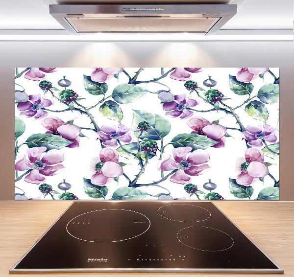 Panneau crédence cuisine Fleurs de mûres