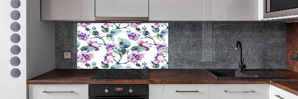 Panneau crédence cuisine Fleurs de mûres