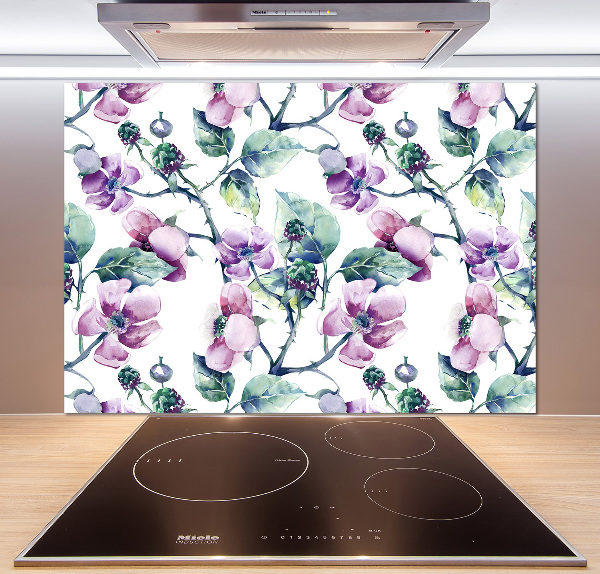 Panneau crédence cuisine Fleurs de mûres