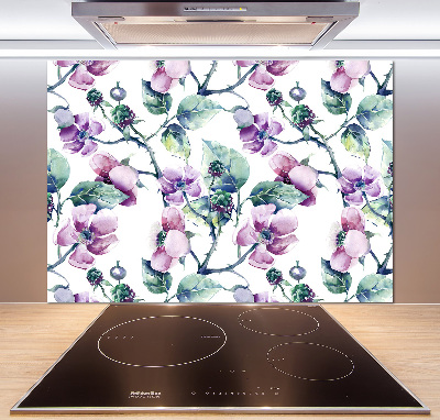 Panneau crédence cuisine Fleurs de mûres