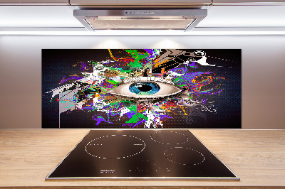 Panneau crédence cuisine Oeil abstrait