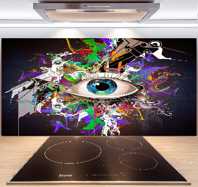 Panneau crédence cuisine Oeil abstrait