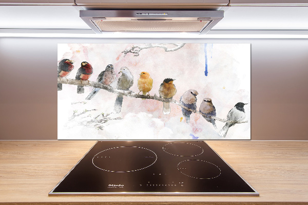Panneau crédence cuisine Oiseaux sur une branche