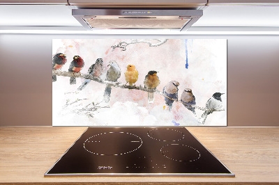Panneau crédence cuisine Oiseaux sur une branche