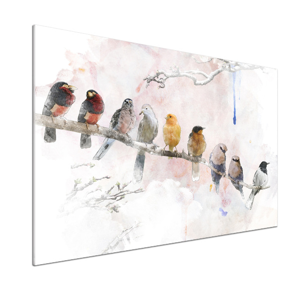 Panneau crédence cuisine Oiseaux sur une branche