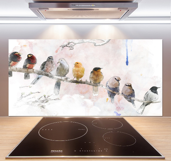 Panneau crédence cuisine Oiseaux sur une branche