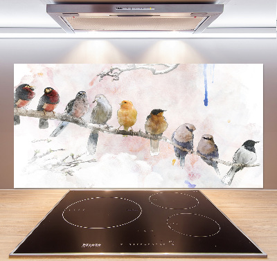Panneau crédence cuisine Oiseaux sur une branche