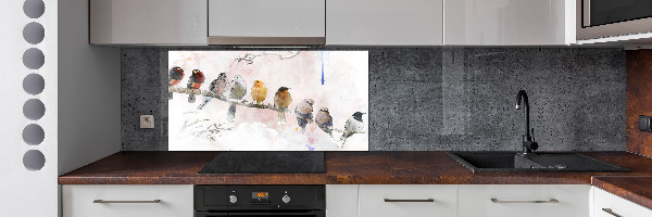 Panneau crédence cuisine Oiseaux sur une branche