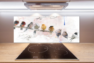 Panneau crédence cuisine Oiseaux sur une branche