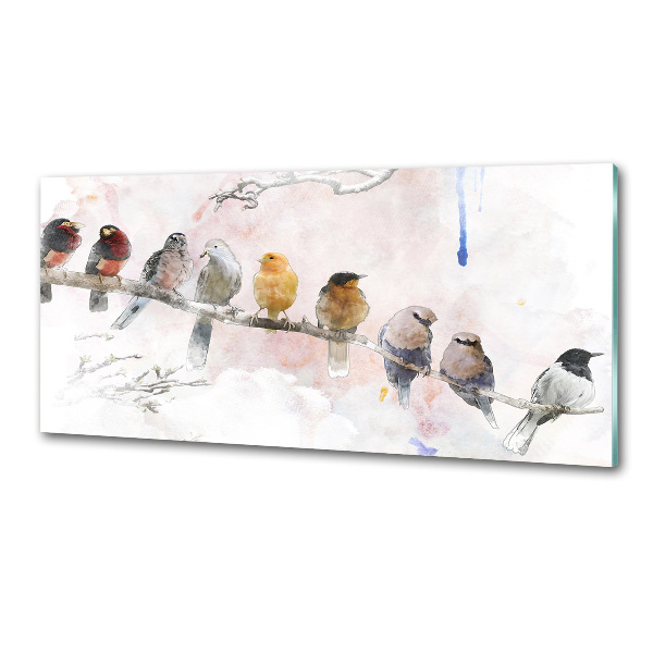 Panneau crédence cuisine Oiseaux sur une branche