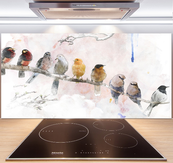 Panneau crédence cuisine Oiseaux sur une branche