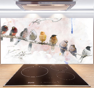 Panneau crédence cuisine Oiseaux sur une branche