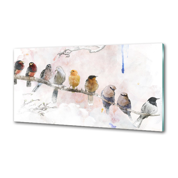 Panneau crédence cuisine Oiseaux sur une branche