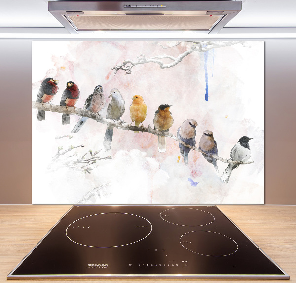 Panneau crédence cuisine Oiseaux sur une branche