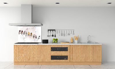 Panneau crédence cuisine Oiseaux sur une branche