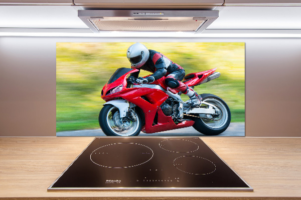 Crédence en verre avec motif Moto