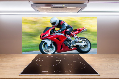 Crédence en verre avec motif Moto